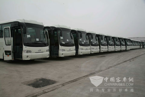 出口俄罗斯的安凯客车