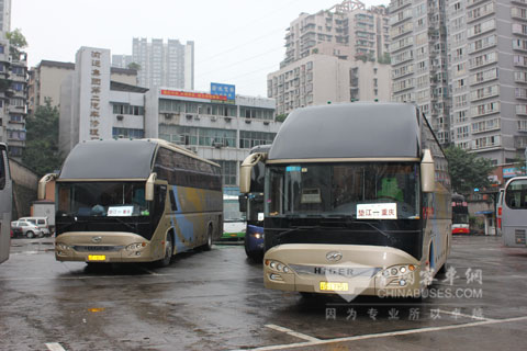 重庆渝运集团运营的海格客车